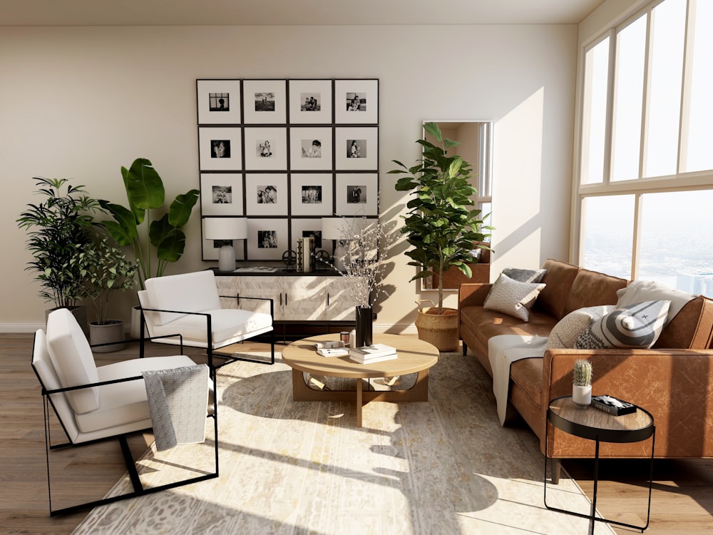 Beautifully designed modern living room interior